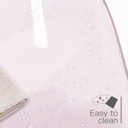 Chaise de bureau à roulettes pivotante en acrylique, sans accoudoirs et réglable en hauteur