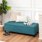 Banc coffre de rangement en cuir reconstitué Adeco 50