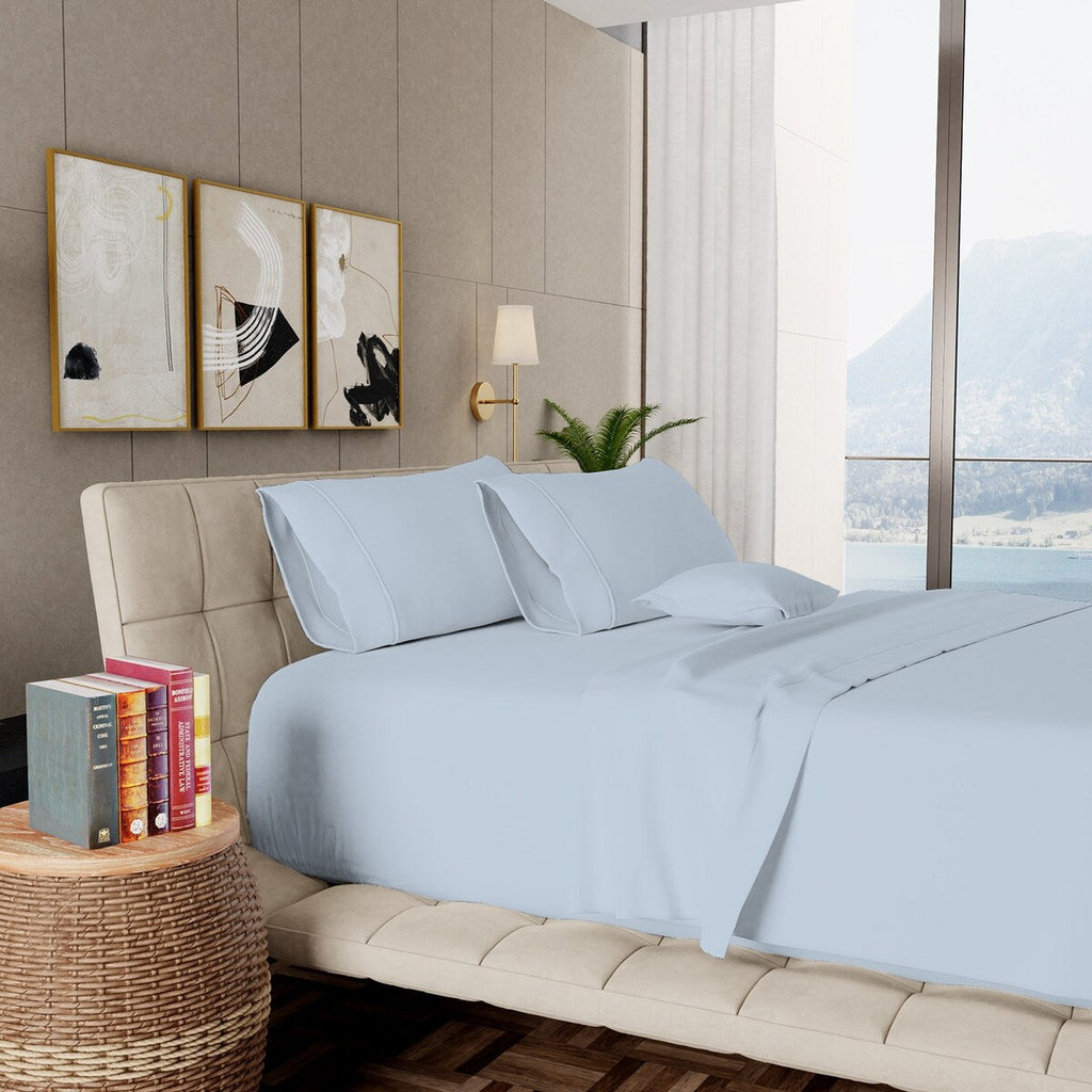 Ensemble de draps Aireolux en coton égyptien de luxe ultra-doux et soyeux, 1000 fils/cm².