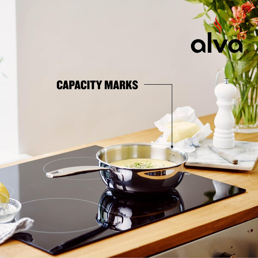 Casserole Alva Maestro en acier inoxydable 5 plis - 1,6 L. Non toxique