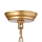 Lustre Anita à abat-jour tambour et prisme en verre transparent