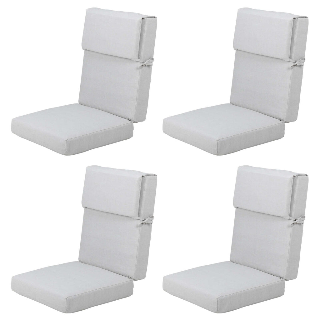 Ensemble de 4 coussins pour chaise de patio à dossier haut Aoodor, 46 x 21 x 4 pouces (coussins seulement)