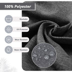 Ensemble de 4 coussins pour chaise de patio à dossier haut Aoodor, 46 x 21 x 4 pouces (coussins seulement)