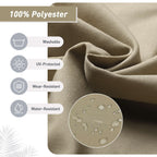 Ensemble de 4 coussins pour chaise de patio à dossier haut Aoodor, 46 x 21 x 4 pouces (coussins seulement)