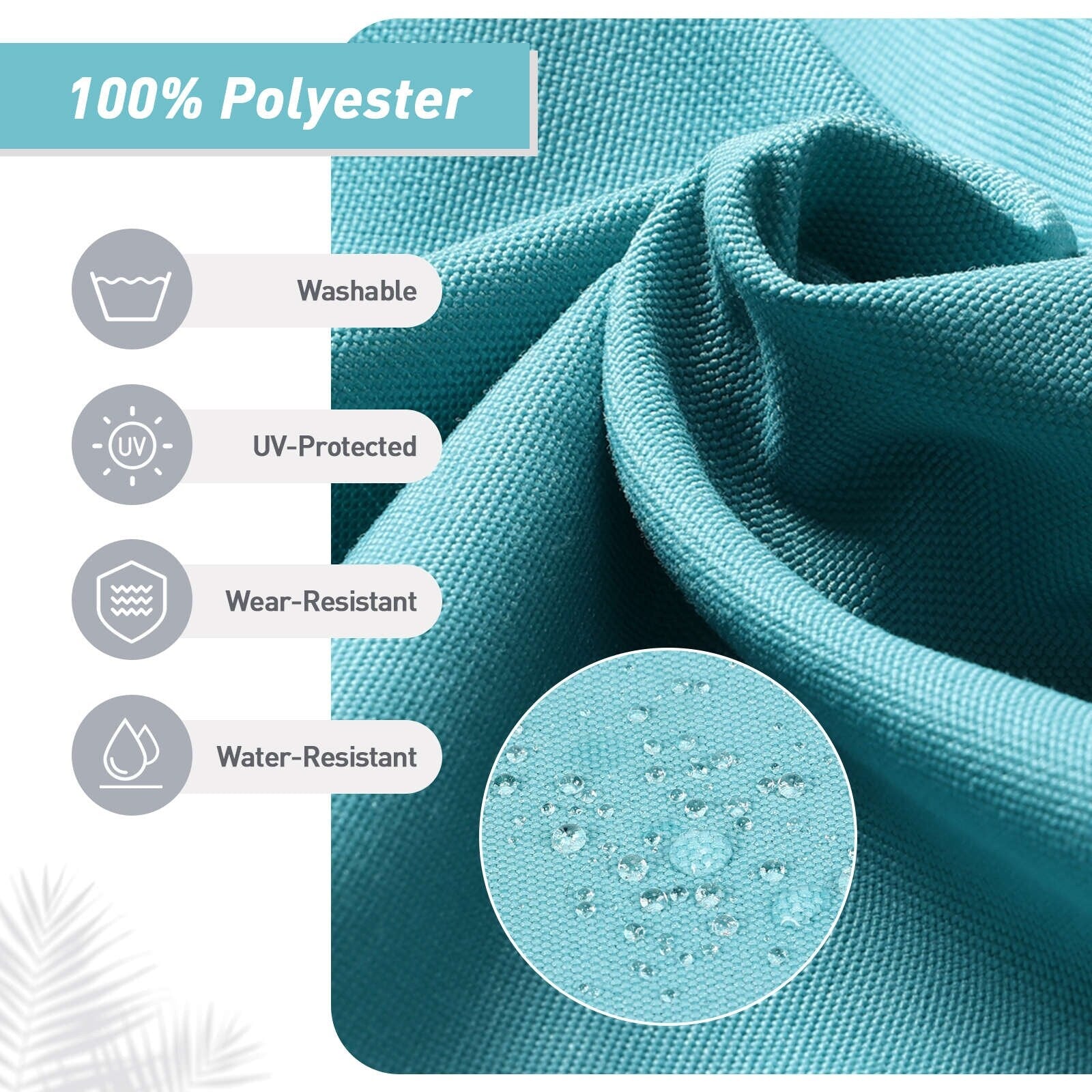 Ensemble de 4 coussins pour chaise de patio à dossier haut Aoodor, 46 x 21 x 4 pouces (coussins seulement)