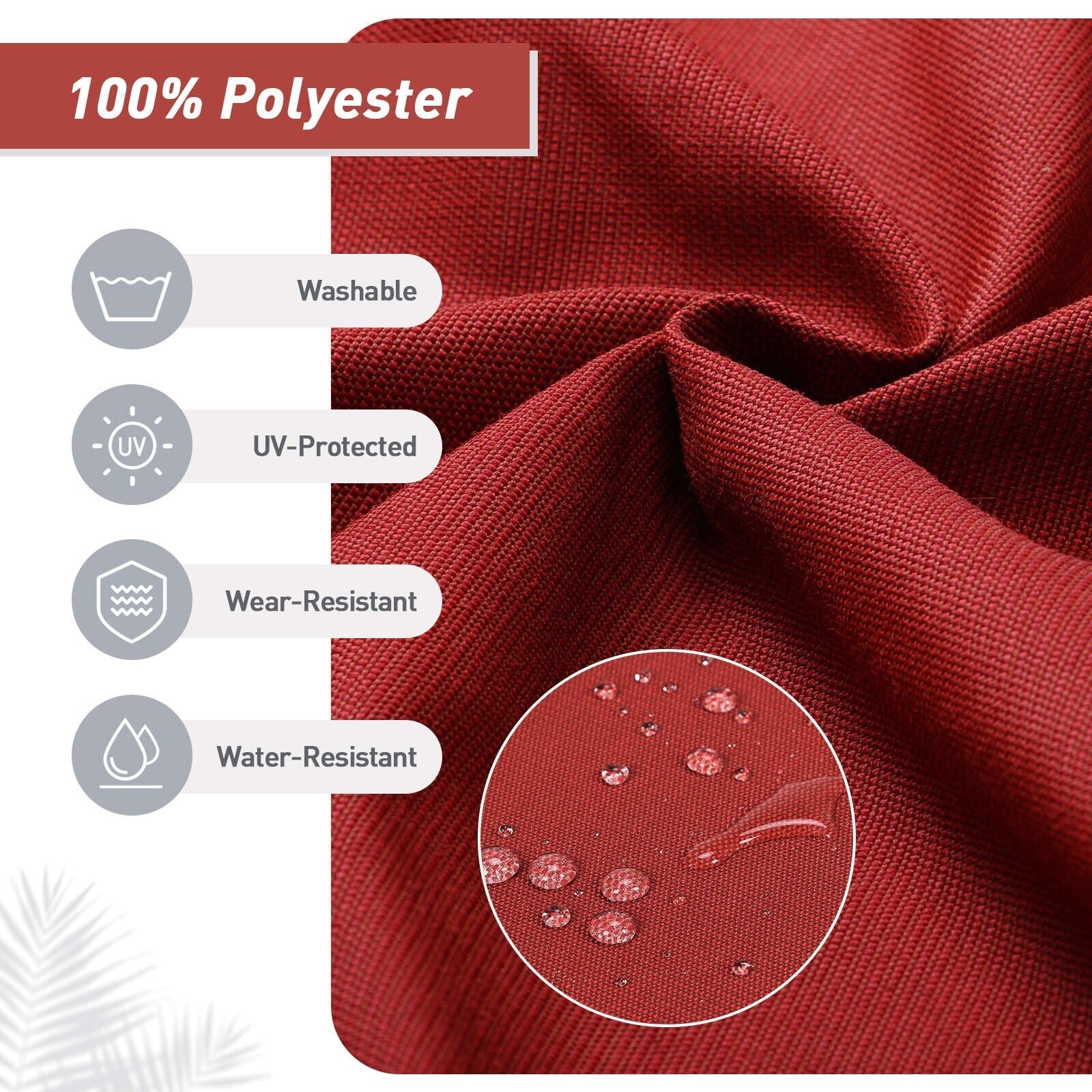 Ensemble de 4 coussins pour chaise de patio à dossier haut Aoodor, 46 x 21 x 4 pouces (coussins seulement)