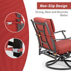 Ensemble de 4 coussins pour chaise de patio à dossier haut Aoodor, 46 x 21 x 4 pouces (coussins seulement)