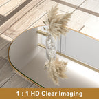 Miroir sur pied en bois arqué, miroir mural