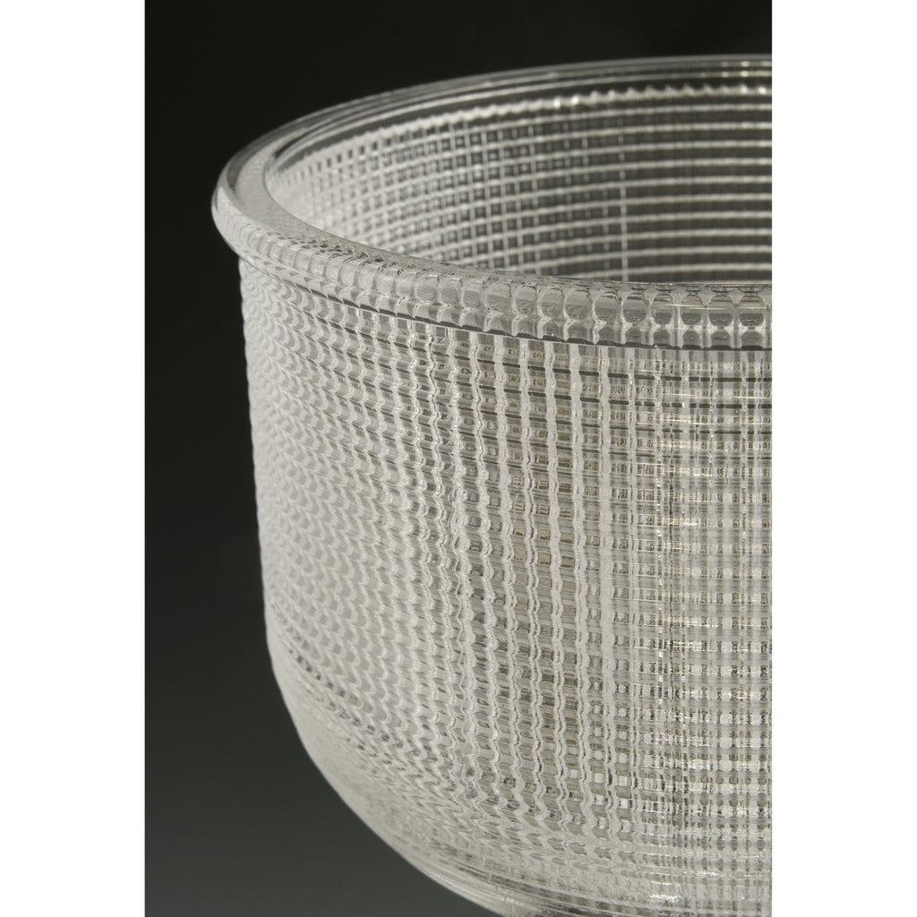 Applique murale de salle de bain style bord de mer, collection Archie, trois lumières, chrome poli, double verre prismatique transparent - 8,75 x 26,25 x 7,25