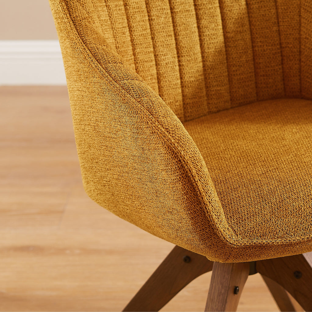 Fauteuil pivotant Art Leon moderne pour bureau à domicile avec pieds en bois