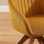 Fauteuil pivotant Art Leon moderne pour bureau à domicile avec pieds en bois