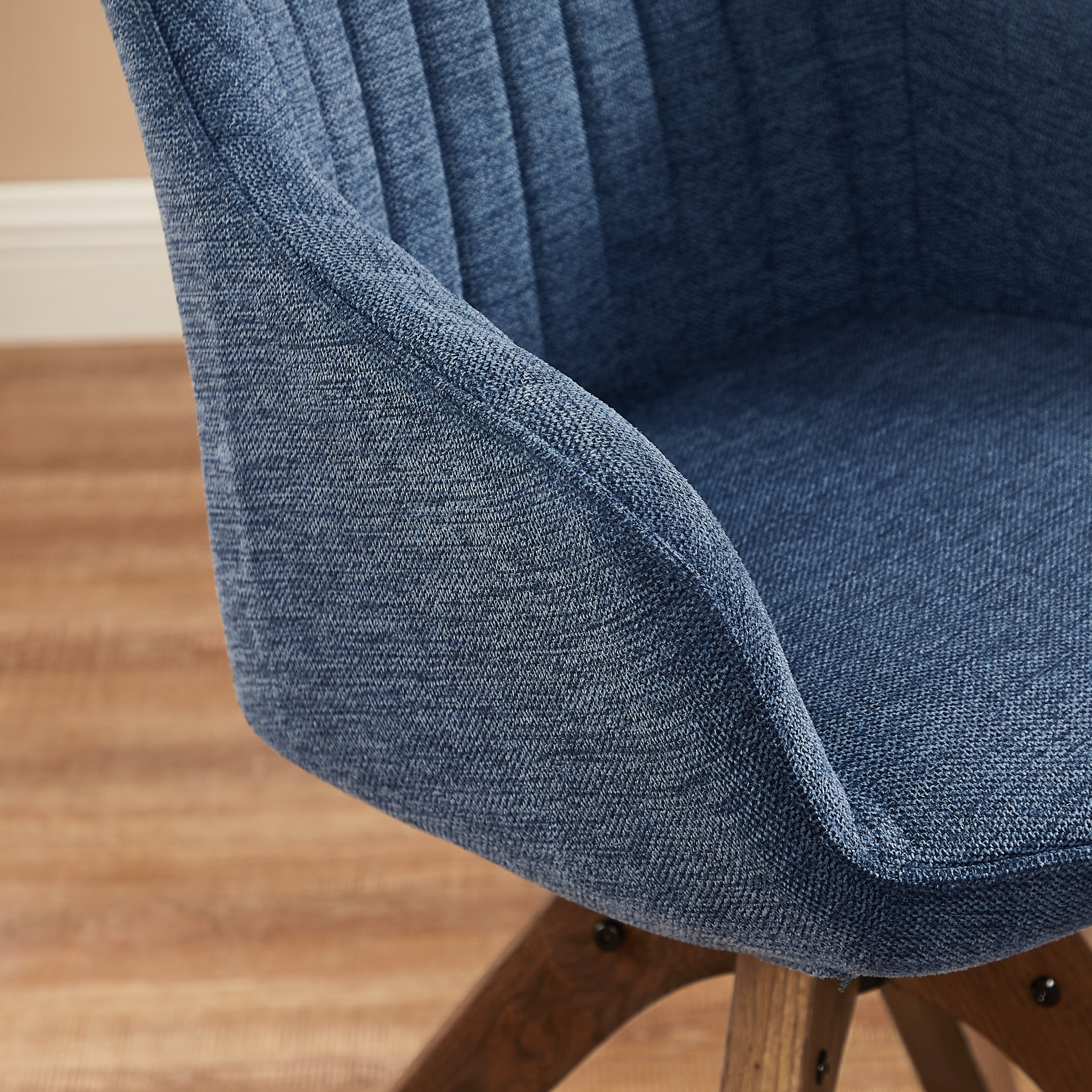 Fauteuil pivotant Art Leon moderne pour bureau à domicile avec pieds en bois