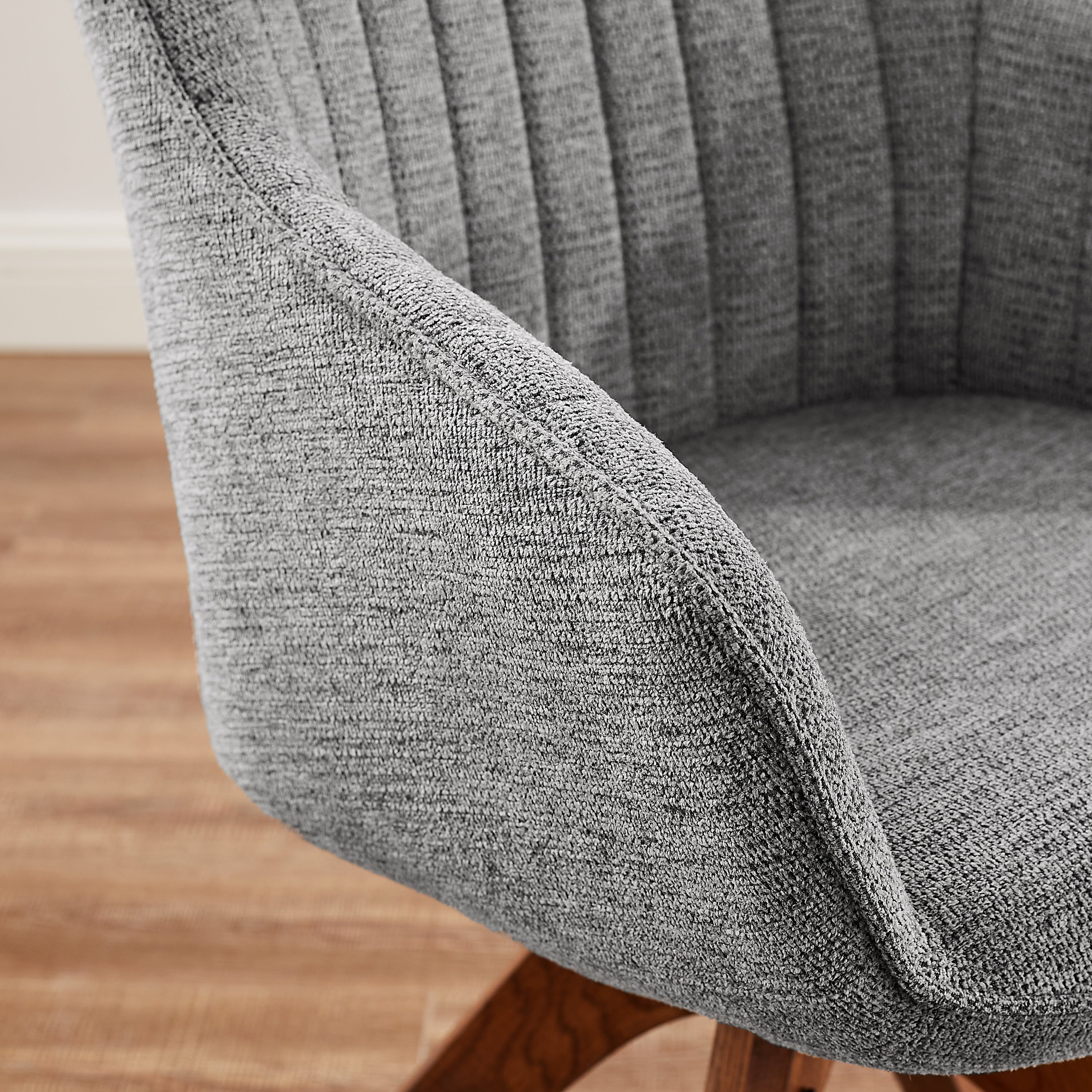 Fauteuil pivotant Art Leon moderne pour bureau à domicile avec pieds en bois