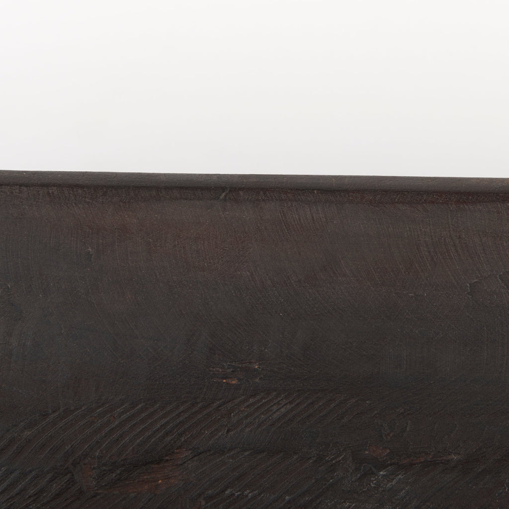 Bol oblong extra large Athena en bois recyclé noir-brun - 26,0 cm (L) x 10,0 cm (l) x 7,0 cm (H)