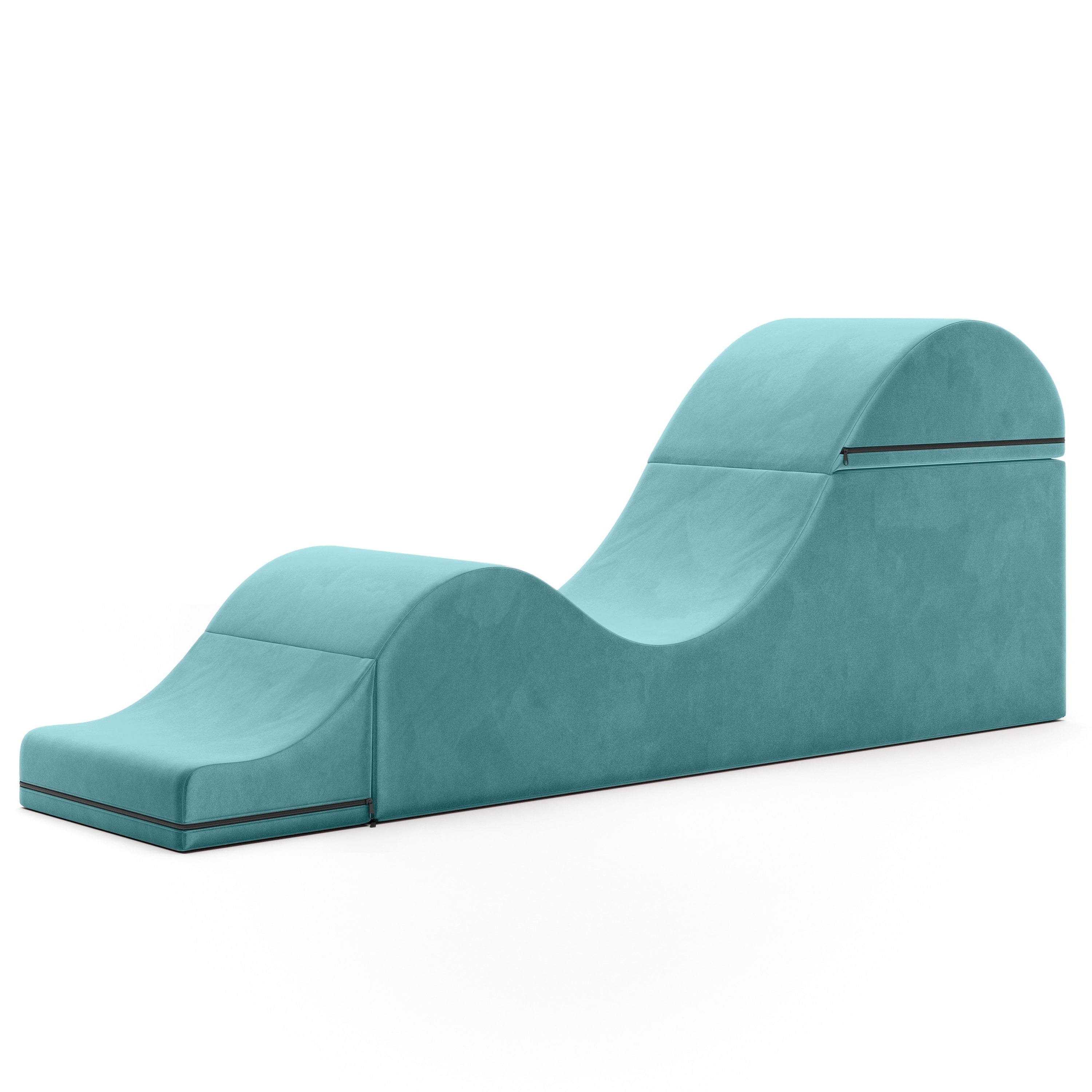 Chaise longue convertible Avana Kami / Yoga et massage - Pouf 2 en 1 avec fauteuil de yoga dépliable dissimulé, Microvelours - Non disponible