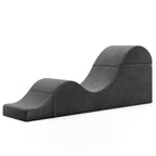 Chaise longue convertible Avana Kami / Yoga et massage - Pouf 2 en 1 avec fauteuil de yoga dépliable dissimulé, Microvelours - Non disponible