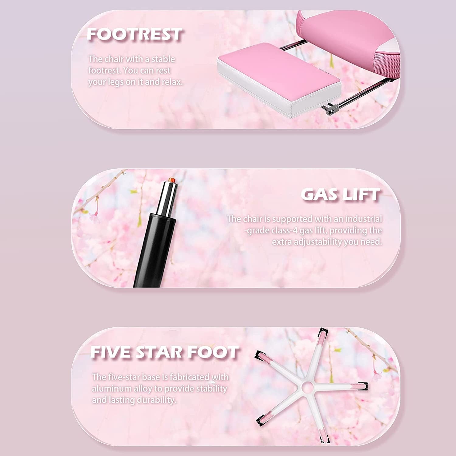 Chaise de jeu BOSSIN style racing, chaise de jeu grande taille (136 kg) avec dossier haut