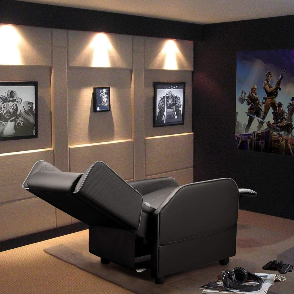 BOSSIN PU Leather Ergonomic Gaming Single Recliner Seating Sofa for Living Room