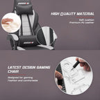 Chaise de jeu BOSSIN style racing, chaise de jeu grande taille (136 kg) avec dossier haut