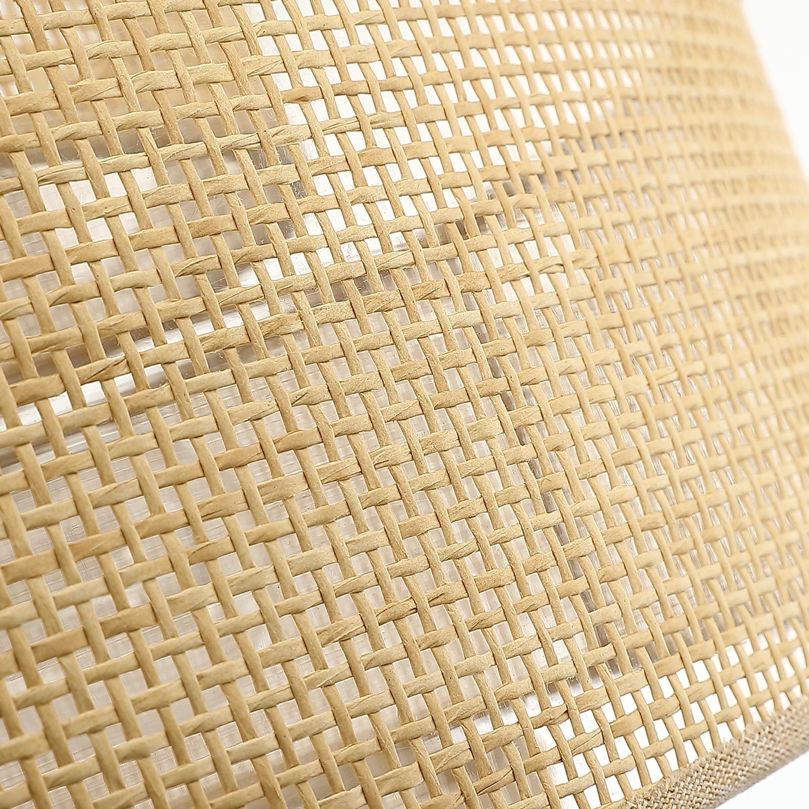 Lustre tambour côtier noir Bayou à 5 lumières avec double abat-jour en rotin - 61 cm (24 po) de large