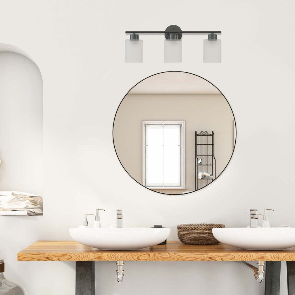 Applique murale Bellevue Lydia à 3 lumières de 23 pouces de large avec verre dépoli