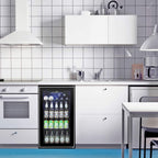 Réfrigérateur à boissons - Mini-réfrigérateur 120 canettes avec porte vitrée