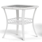 Biloxi Outdoor WhiteOutdoor Wicker Swivel Glider Patio Set (3-Piece)