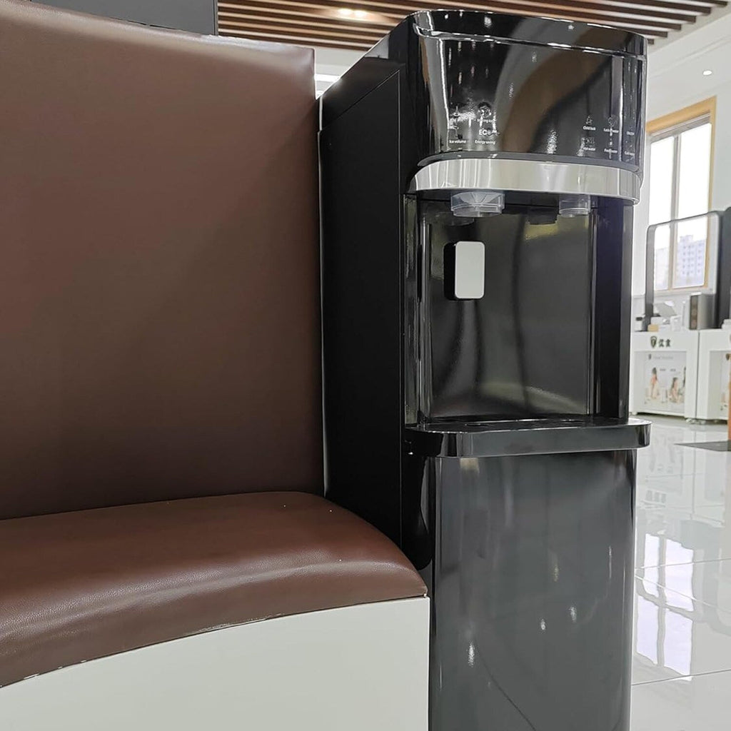 Distributeur d'eau chaude et froide 3 en 1 noir avec machine à glaçons