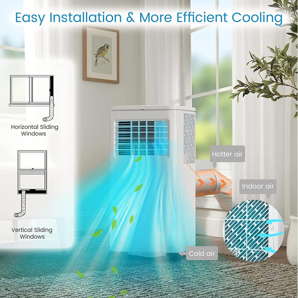 Climatiseurs portables 3-en-1 Bossin 8000 BTU (Ashrae), 5000 BTU (SACC) avec télécommande, climatiseur portable silencieux pour pièce - 880 V