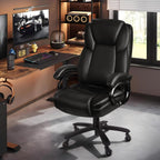 Fauteuil de bureau Bossin pour grandes et moyennes tailles, support lombaire réglable jusqu'à 227 kg, fauteuil ergonomique avec dossier haut en cuir PU pour ordinateur