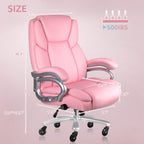 Fauteuil de bureau Bossin pour grandes et moyennes tailles, support lombaire réglable jusqu'à 227 kg, fauteuil ergonomique avec dossier haut en cuir PU pour ordinateur