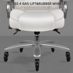 Fauteuil de bureau Bossin pour grandes et moyennes tailles, support lombaire réglable jusqu'à 227 kg, fauteuil ergonomique avec dossier haut en cuir PU pour ordinateur