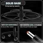 Fauteuil de bureau Bossin pour grandes et moyennes tailles, support lombaire réglable jusqu'à 227 kg, fauteuil ergonomique avec dossier haut en cuir PU pour ordinateur