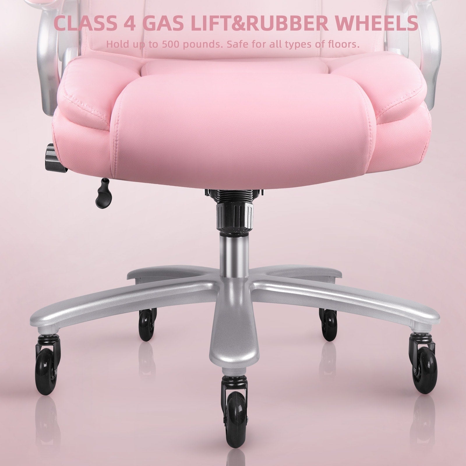 Fauteuil de bureau Bossin pour grandes et moyennes tailles, support lombaire réglable jusqu'à 227 kg, fauteuil ergonomique avec dossier haut en cuir PU pour ordinateur