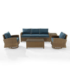 Crosley Bradenton 5Pc Swivel Rocker And Sofa Set