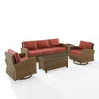 Crosley Bradenton 5Pc Swivel Rocker And Sofa Set