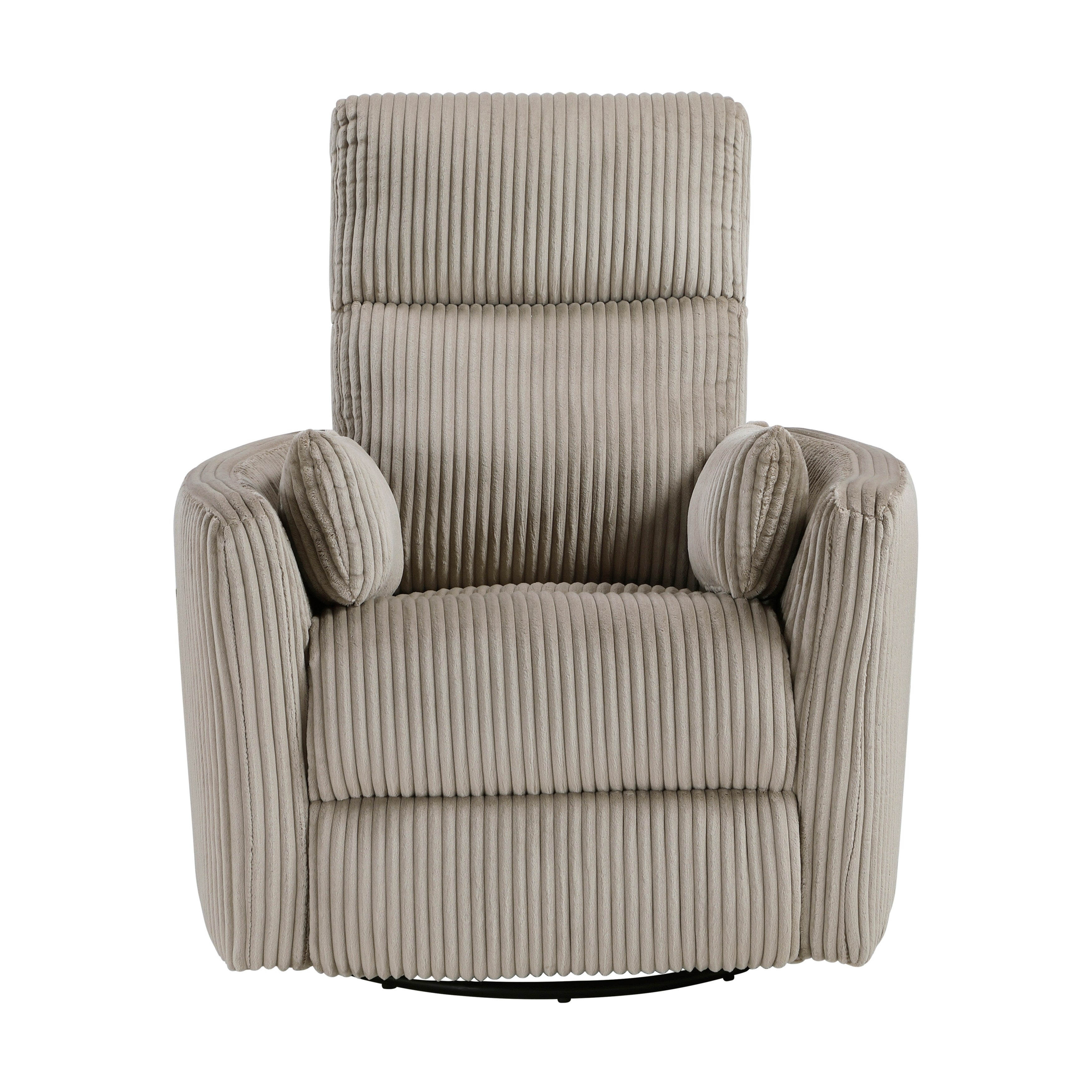 Braidy Corduroy Swivel Glider Manual Reclining Chair
