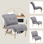 Chaise longue rembourrée, fauteuil d'appoint pour chambre à coucher et salon