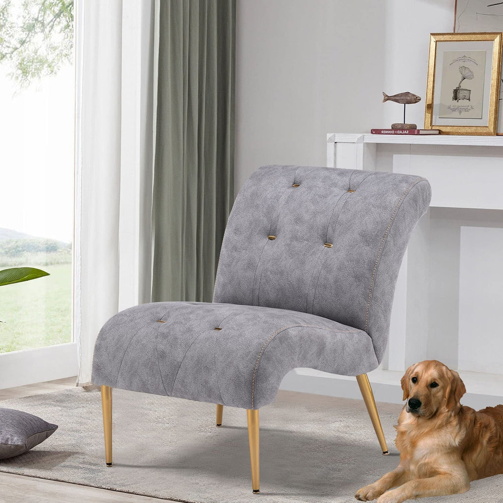 Chaise longue rembourrée, fauteuil d'appoint pour chambre à coucher et salon