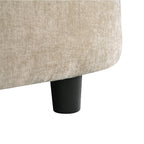 Chenille Chaise Lounge Sofa Bed, Upholstered Sofa Couch with Tufted Backrest and 2 Detachable Pillows for Living Room