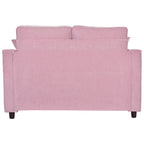 Chenille Chaise Lounge Sofa Bed, Upholstered Sofa Couch with Tufted Backrest and 2 Detachable Pillows for Living Room