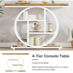 Console d'entrée, table basse industrielle à 4 niveaux à placer derrière le canapé