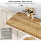 Console d'entrée, table basse industrielle à 4 niveaux à placer derrière le canapé