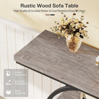 Console d'entrée, table basse industrielle à 4 niveaux à placer derrière le canapé