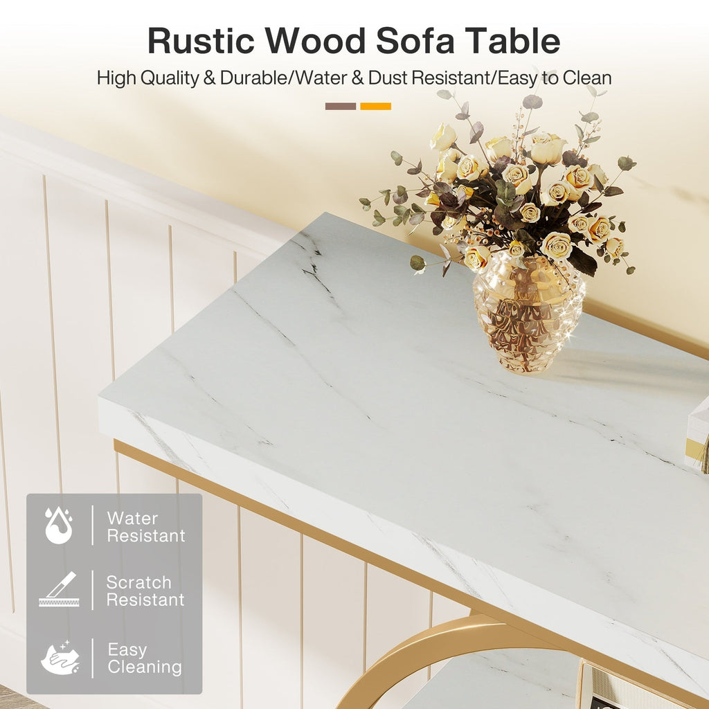 Console d'entrée, table basse industrielle à 4 niveaux à placer derrière le canapé