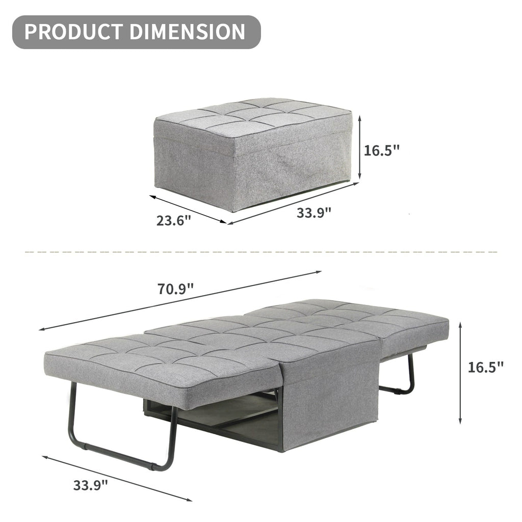 Canapé-lit convertible, fauteuil, pouf pliant, fauteuils inclinables pour salon