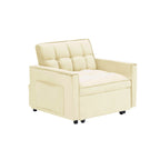Convertible Sofa Bed with Adjustable Back and Wheel