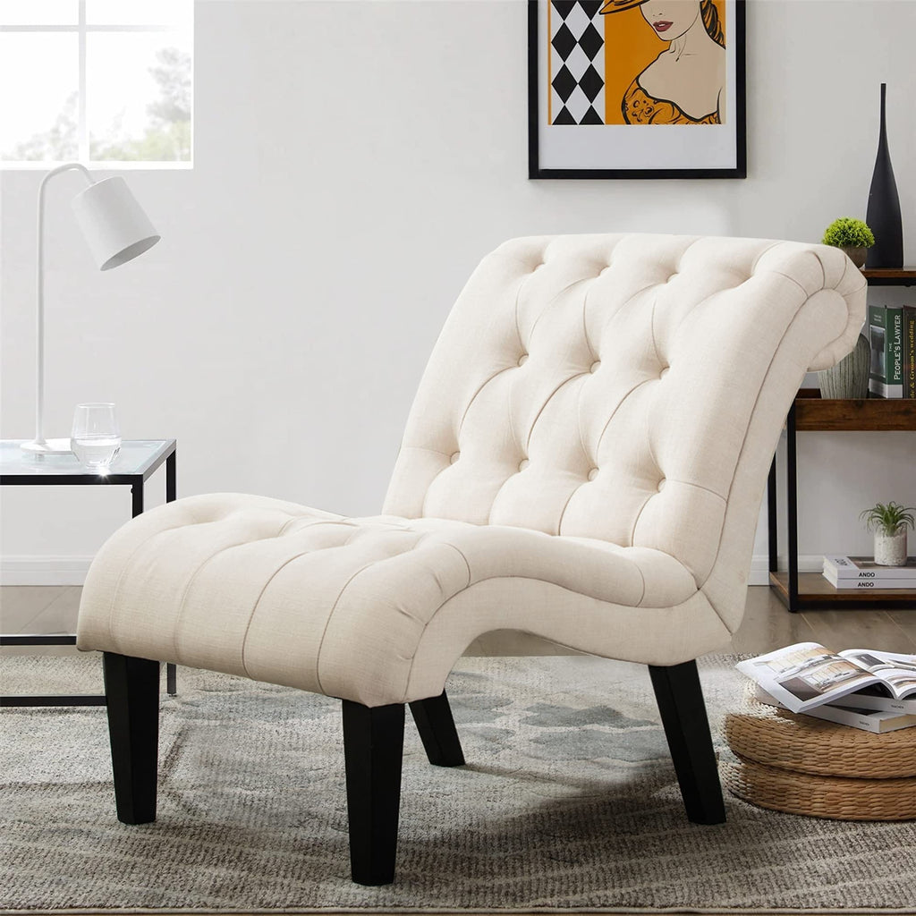 Chaise longue rembourrée, fauteuil d'appoint pour chambre à coucher et salon