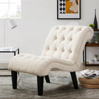 Chaise longue rembourrée, fauteuil d'appoint pour chambre à coucher et salon