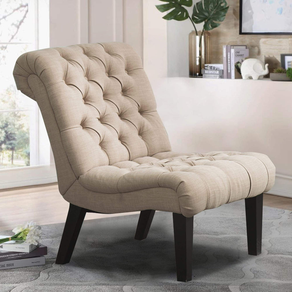 Chaise longue rembourrée, fauteuil d'appoint pour chambre à coucher et salon